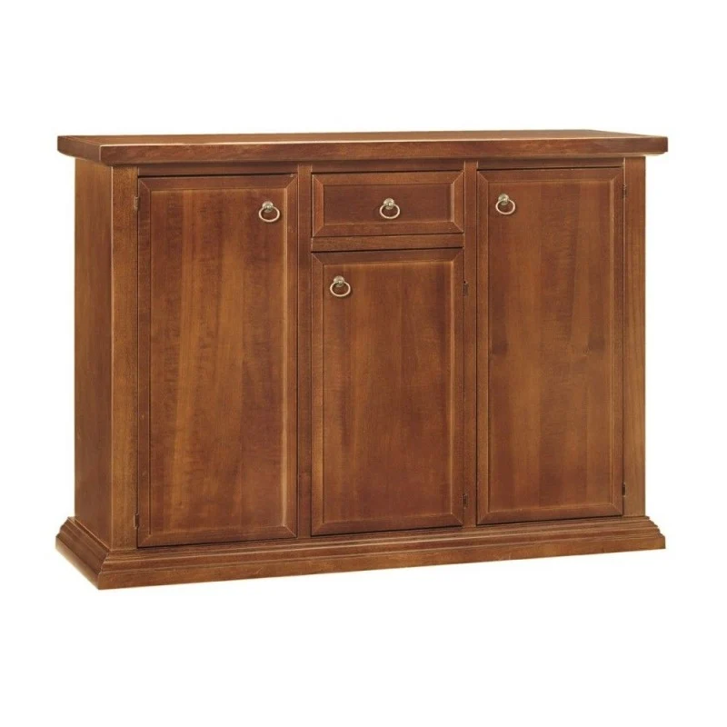 Art. 391 Credenza 3 Ante 1 Cassetto in Legno Massello Noce Arte Povera