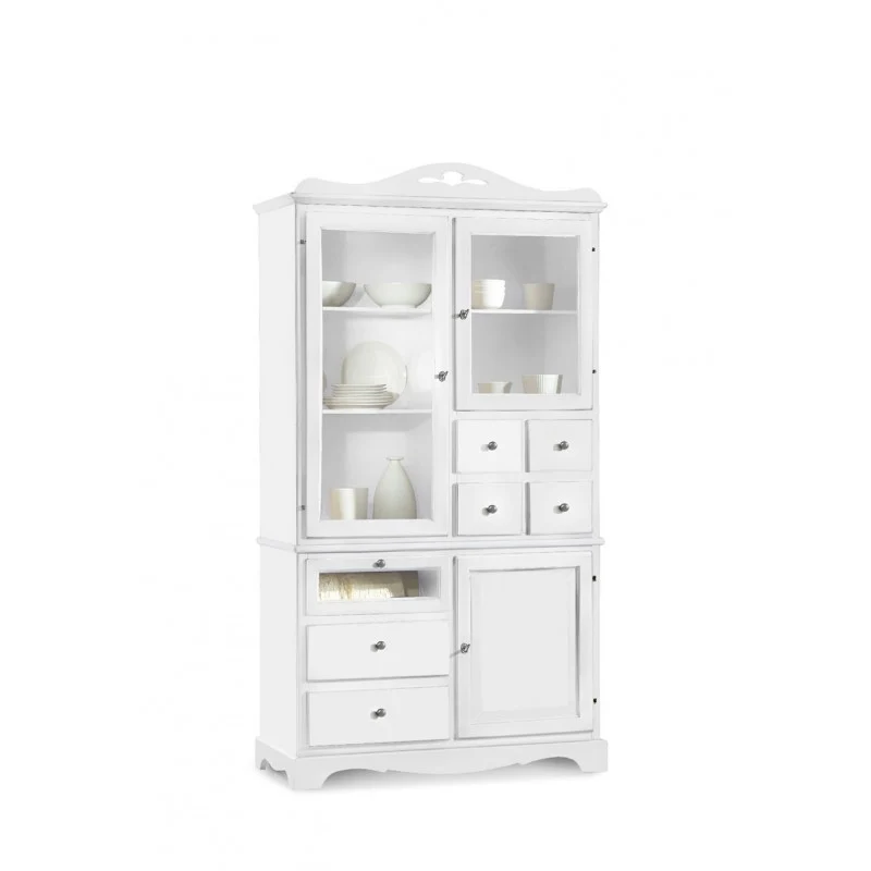 Art. 1242 Dispensa in Legno Massello Bianco Opaco Arte Povera