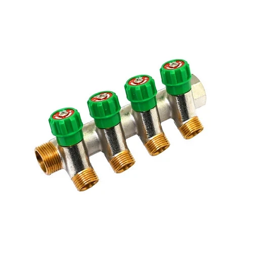 Collettore lineare con rubinetti d arresto 4 derivazioni impex 3/4 x 1/2