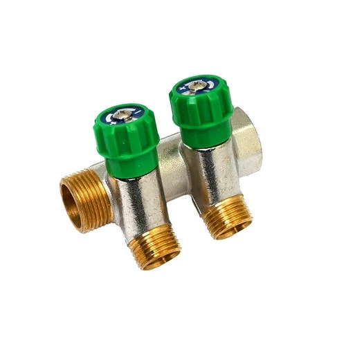 Collettore lineare con rubinetti d arresto 2 derivazioni impex 3/4 x 1/2