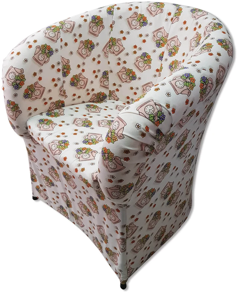Poltrona Imbottita 65x65x75 cm in Tessuto Renier Orologio