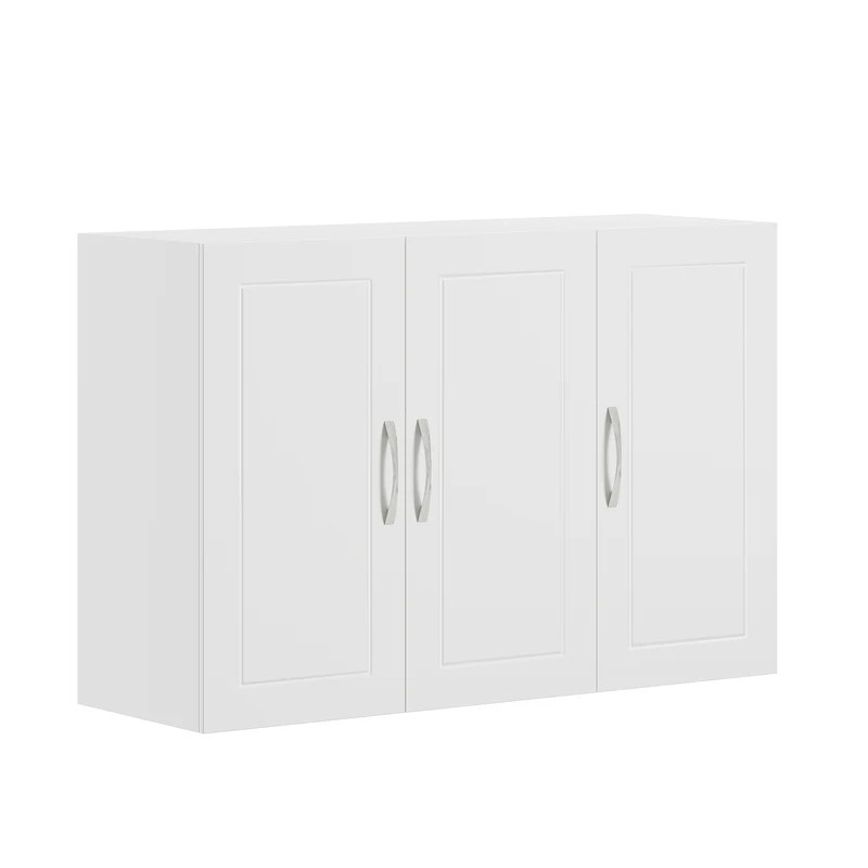 SoBuy | Hängeschrank mit 2 Türen | Badschrank | Wandschrank | Weiß | FRG231-L-W