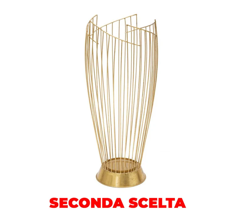 Porta Ombrelli Fashion Oro Ø28x69 cm in Ferro Oro Seconda Scelta