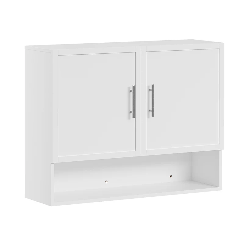 SoBuy | Wandschrank hängend mit 2 Türen Weiß | BZR233-W