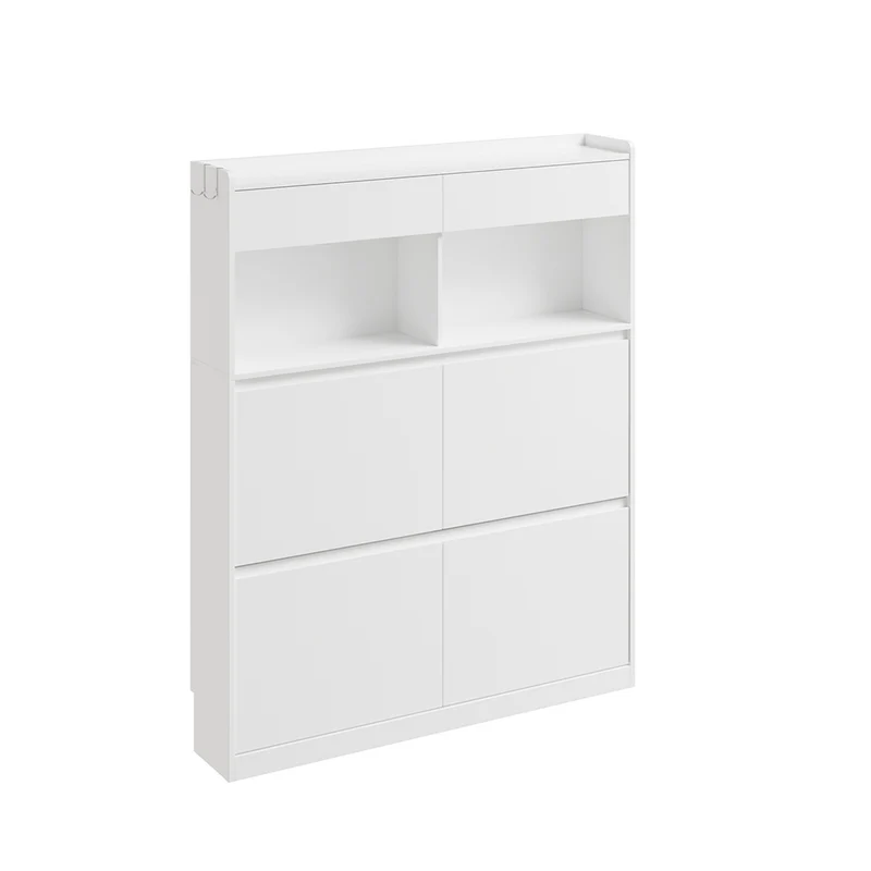 SoBuy | Schuhschrank schmal hoch weiß | FSR224-E-W