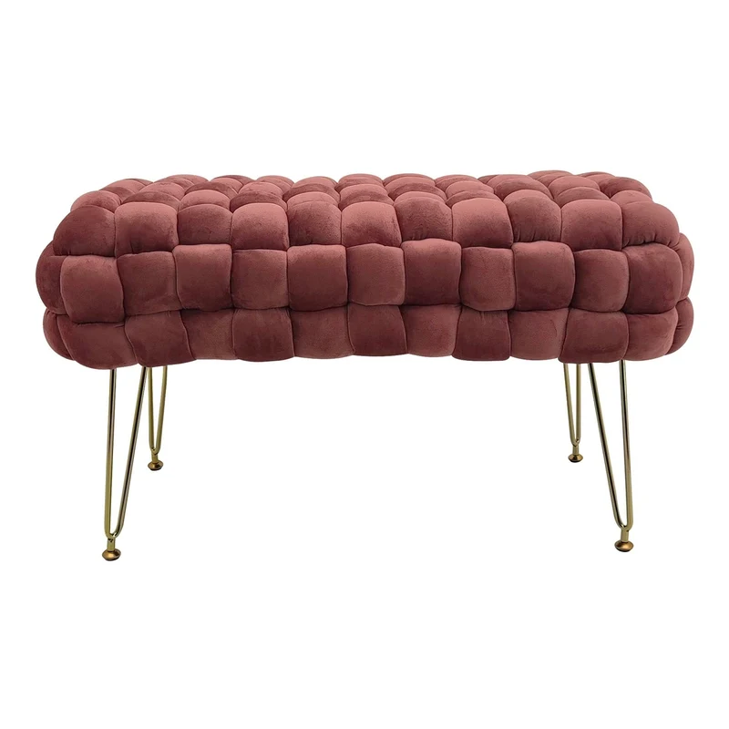 Giselle Woven Chest Velvet/Metal 76x42.5 cm