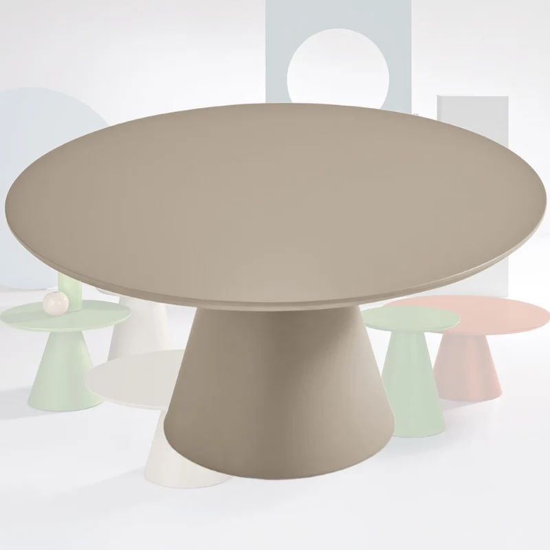 Round and Modern Coffee Table, 80x38 cm