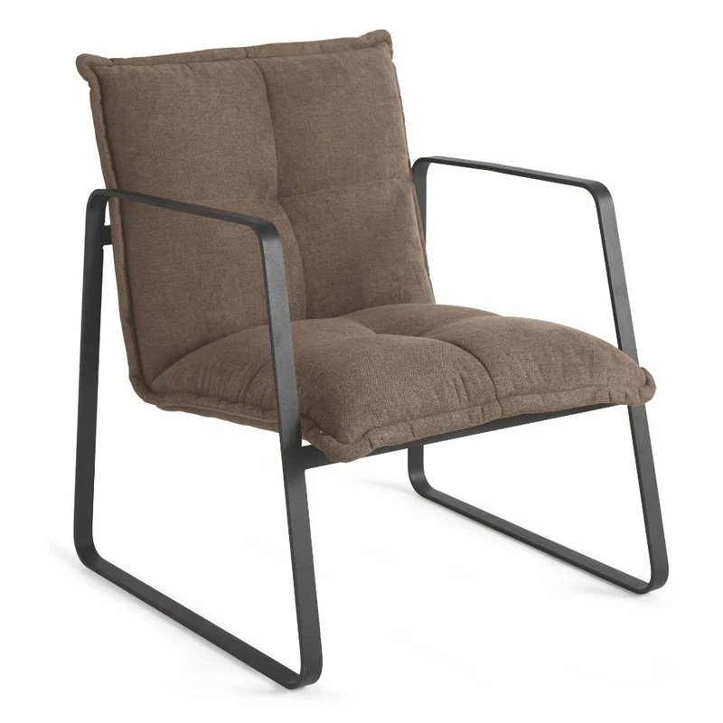 Living Room Armchair with Padded Armrests, Backrest and Seat - 65x78 cm