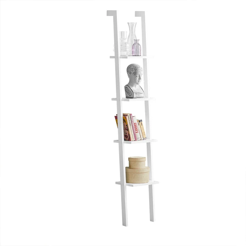 SoBuy | Leiterregal | Treppenregal | Badregal Weiß | FRG15-W