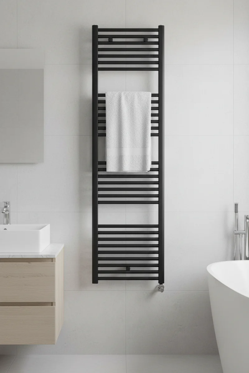 Termoarredo lisa h. 1732 mm nero opaco largh. cm 60