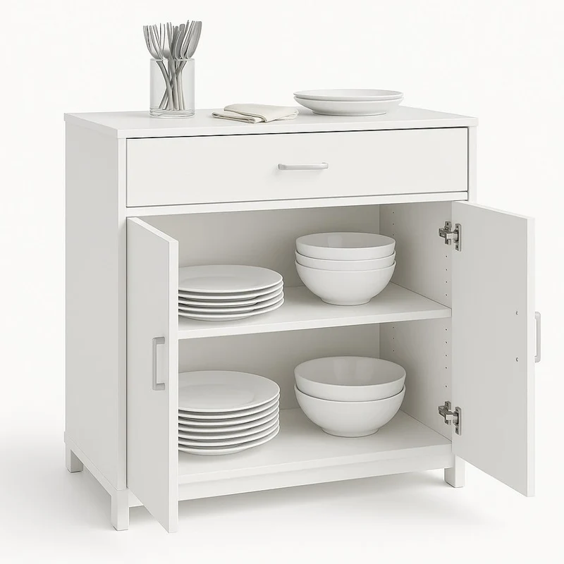 Mobile multiuso salvaspazio in legno, stile moderno per soggiorno