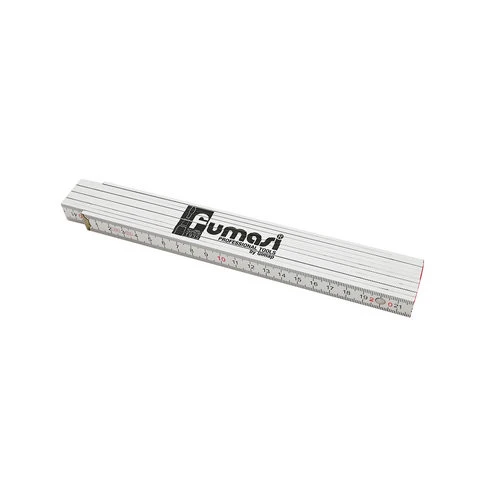 Metro in legno di carpino verniciato con rivetto