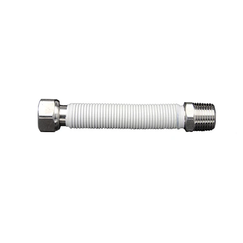 Flessibile estensibile rivestito per allacciamento acqua caldaie a gas mm 220/420 12-1/2x1/2