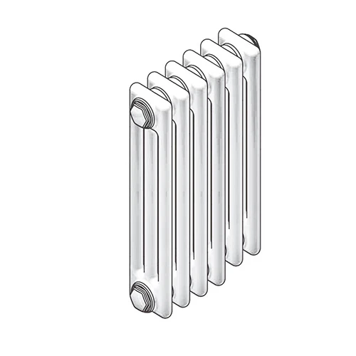 Radiatore tubolare in acciaio 3 colonne zehnder charleston mod. 3087 6 elementi