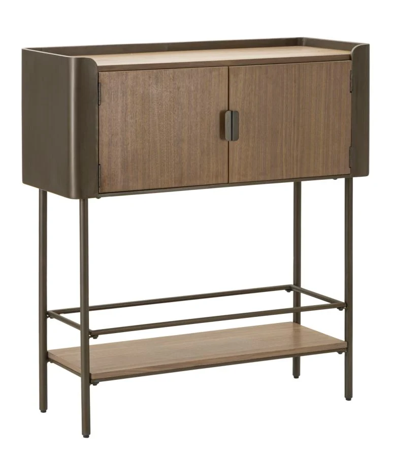 Mobiletto Toronto 100x42x110 cm in Abete e Ferro