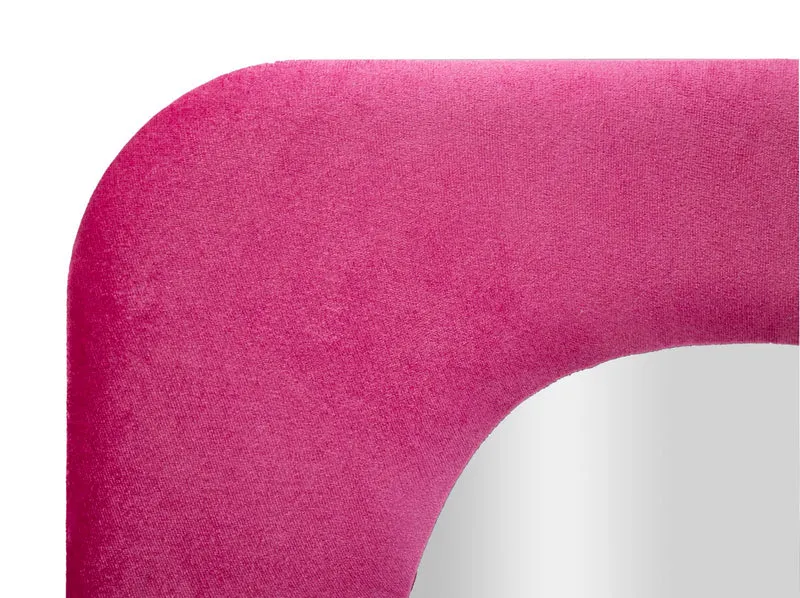 Specchio da Muro Theodor Fuxia 40x4x160 cm in MDF e Poliestere e Specchio Fucsia
