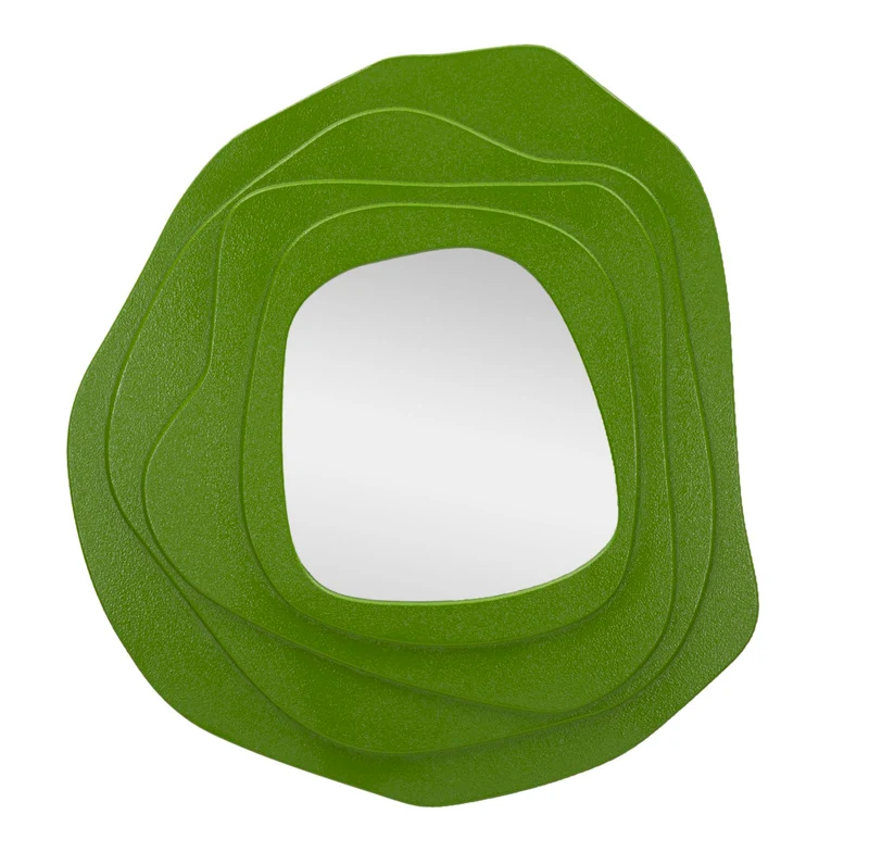 Specchio da Muro Dalia Verde 90x4x97 cm in MDF e Specchio Verde