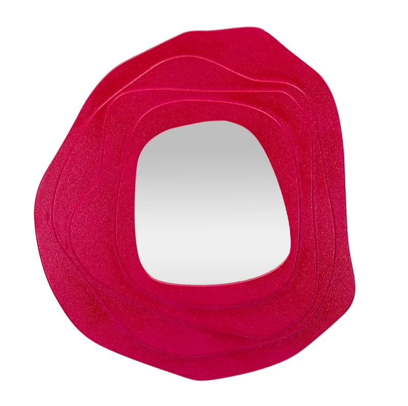 Specchio da Muro Dalia Fuxia 90x4x97 cm in MDF e Specchio Fucsia