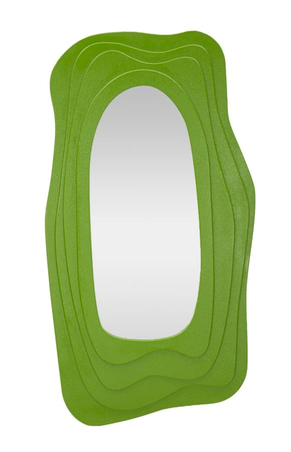Specchio da Muro Dafne Verde 90x4x165 cm in MDF e Specchio Verde