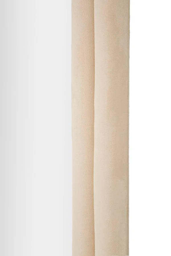 Specchio da Muro Cloe Velluto Crema 60x4x160 cm in MDF e Poliestere e Specchio Crema