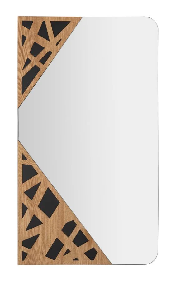 Specchio da Muro Angle 50x1x90 cm in MDF e Specchio Multicolor