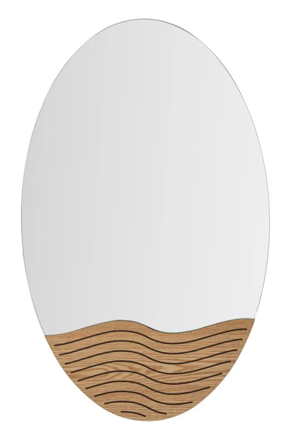Specchio da Muro Lines 50x1,5x80 cm in MDF e Specchio Multicolor