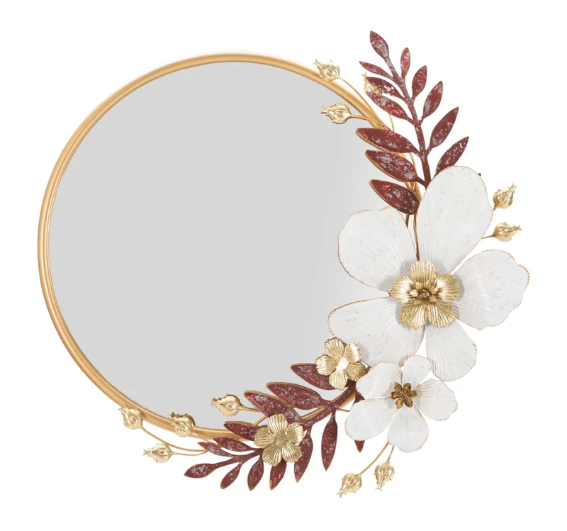 Specchio da Muro Flot 74,9x7,6x72,4 cm in Ferro e Specchio e MDF Multicolor