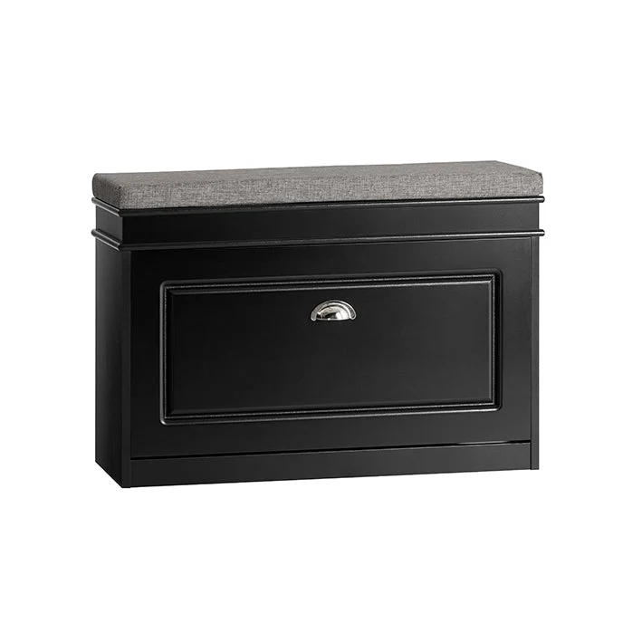 SoBuy | Schuhkipper | Schuhbank | Sitzbank | Schuhkommode | Schuhschrank Schwarz | FSR82-L-SCH