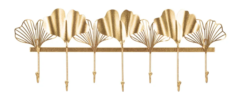 Appendiabiti 7 Leaves 66,2x6x26,3 cm in Ferro Oro