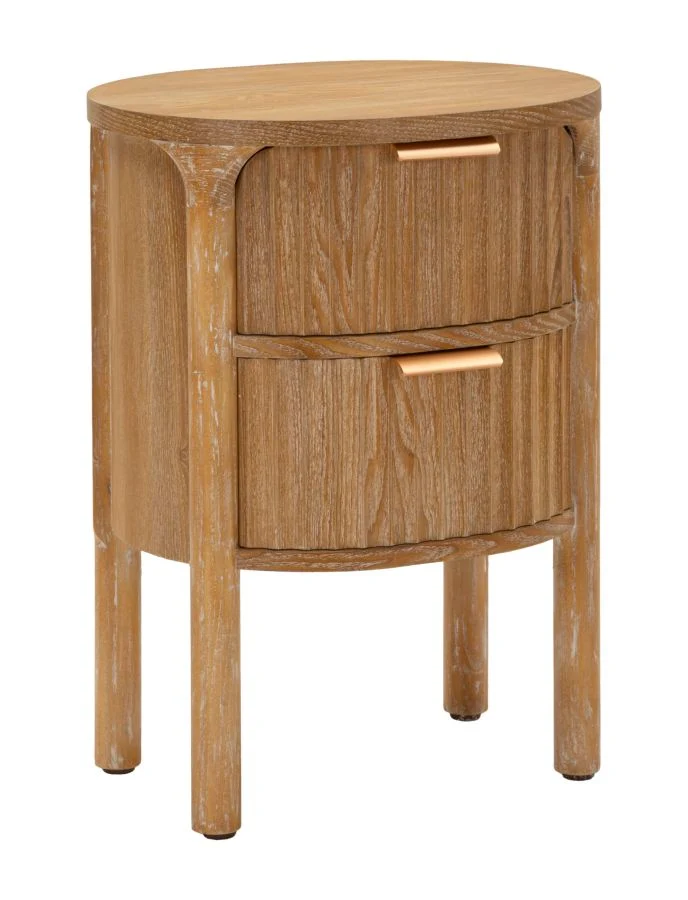 Comodino Goteborg 38x34,5x52 cm in Abete e MDF e Ferro