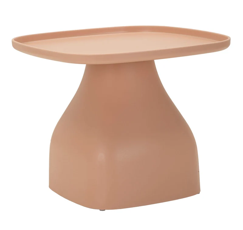 Tavolinetto Gea Rosa 48x48x38 cm in Polipropilene Rosa