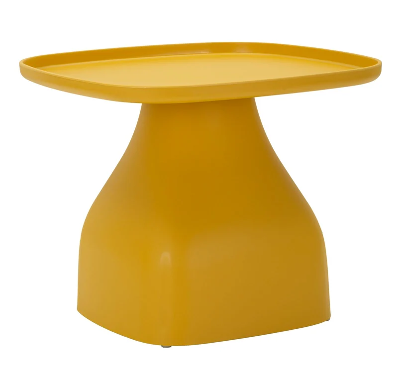 Tavolinetto Gea Giallo 48x48x38 cm in Polipropilene Giallo