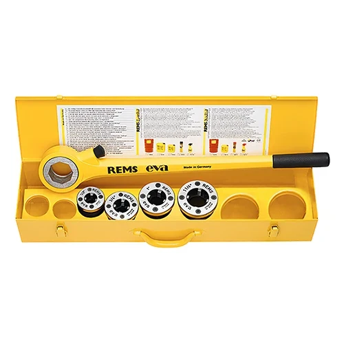 Filiera a cricco rems eva set r 1/2-1 1/4 set r 1/2-3/4-1-1 1/4-1 1/2-2