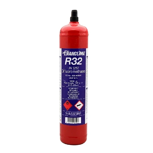 Bombola ricaricabile contenente gas refrigerante r32 780 gr
