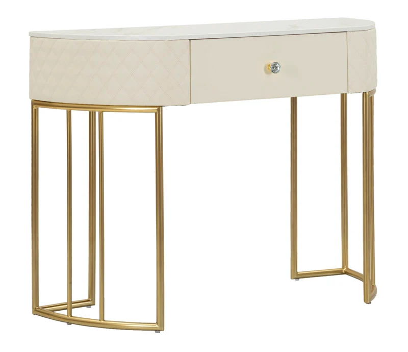 Console Sharon 100x40x75 cm in Pino e MDF e Metallo e Plastica