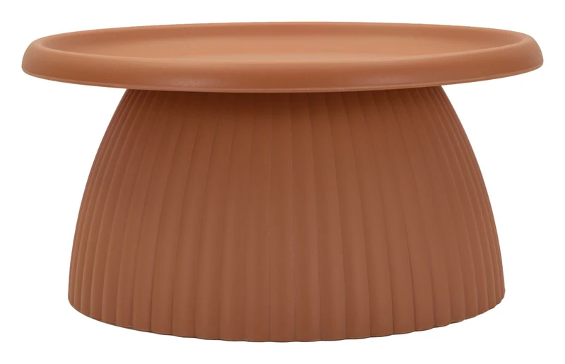 Tavolinetto Geax Rosso Ø70x35 cm in Plastica Rosso
