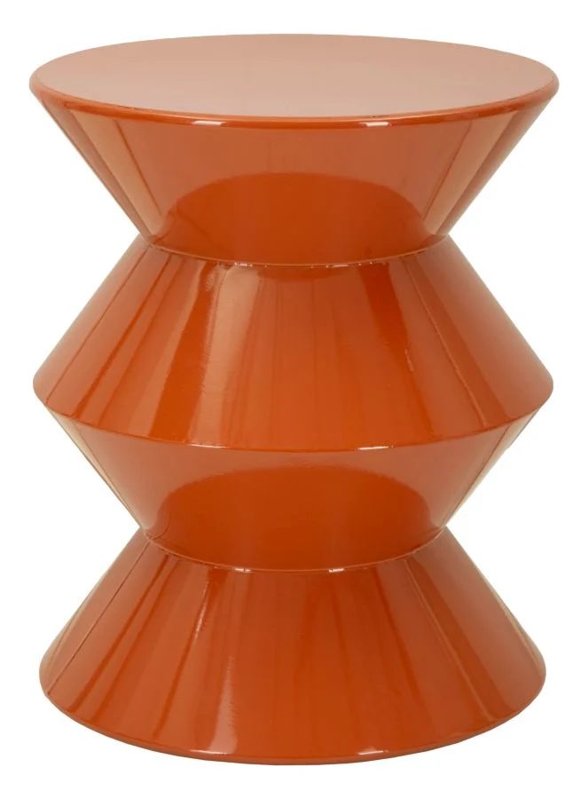 Tavolinetto Zag Orange Ø37,5x45 cm in Metallo Arancione