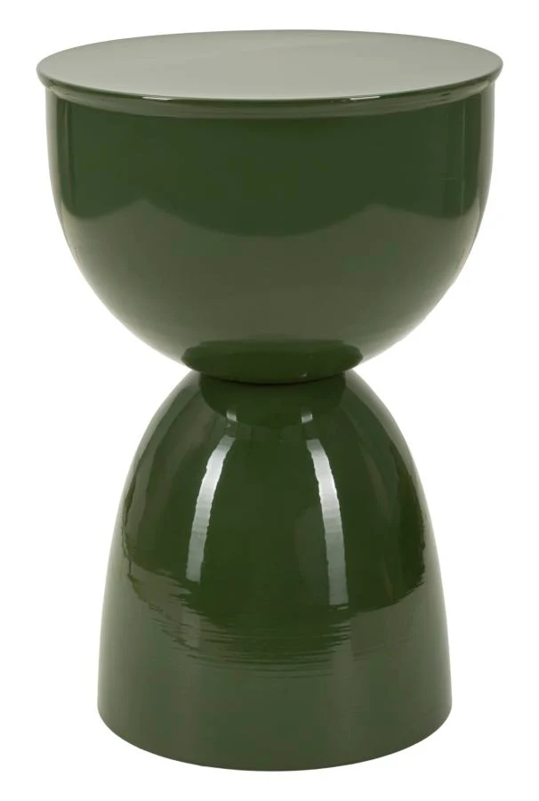 Tavolinetto Yao Verde Ø31x46 cm in Metallo Verde