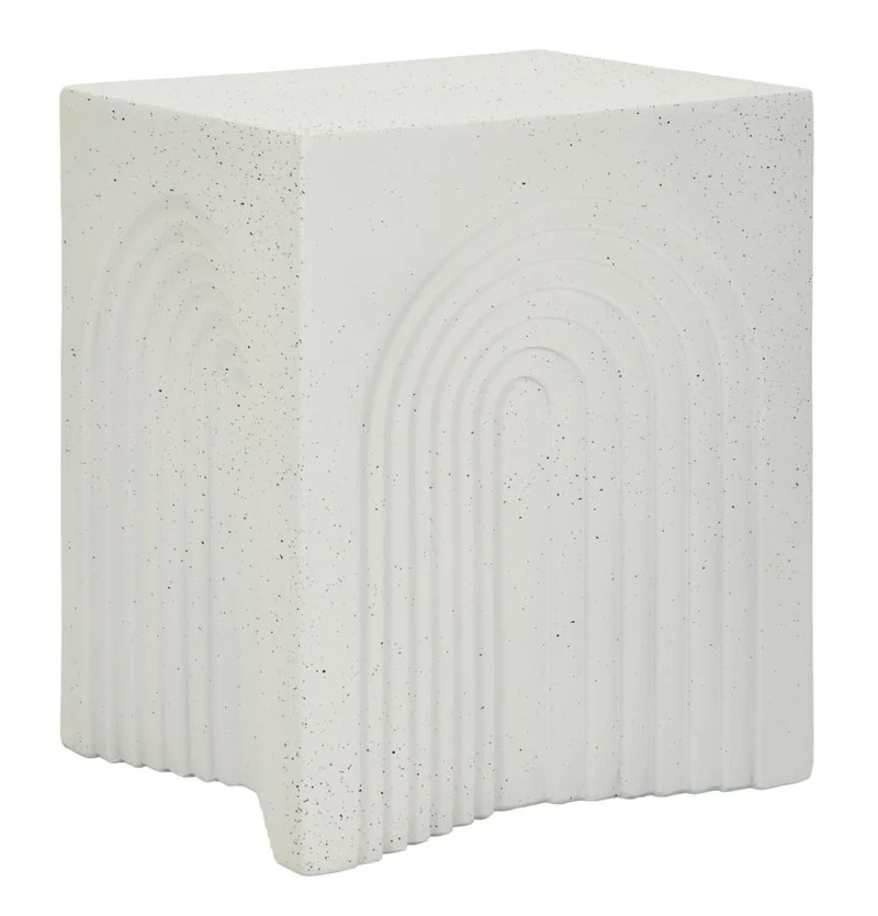 Tavolinetto Arc 47,5x58x47,5 cm in Mgo Crema