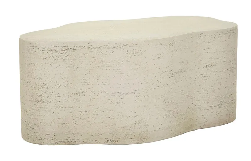 Tavolino da Caffè Cloud 92,5x54,8x40 cm in Mgo Crema