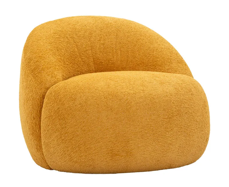 Poltrona Ginevra Senape 81x78x64 cm in Compensato e Spugna e Poliestere Senape
