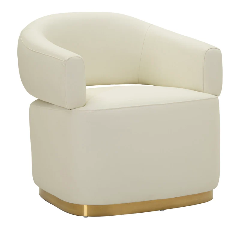 Poltrona Minsk Plus 80x84x80 cm in Pino e MDF e Spugna e PU e Metallo