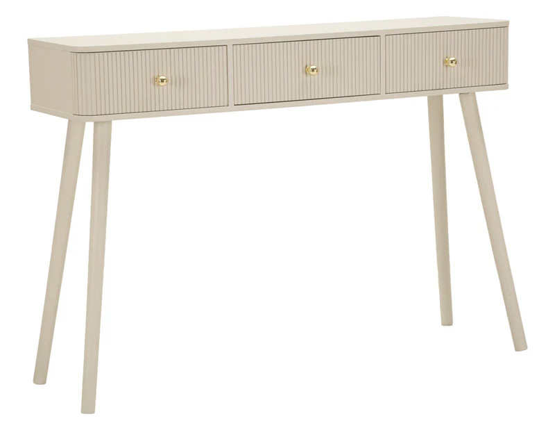Console Shy 108x30x77 cm in Pino e MDF e Ferro