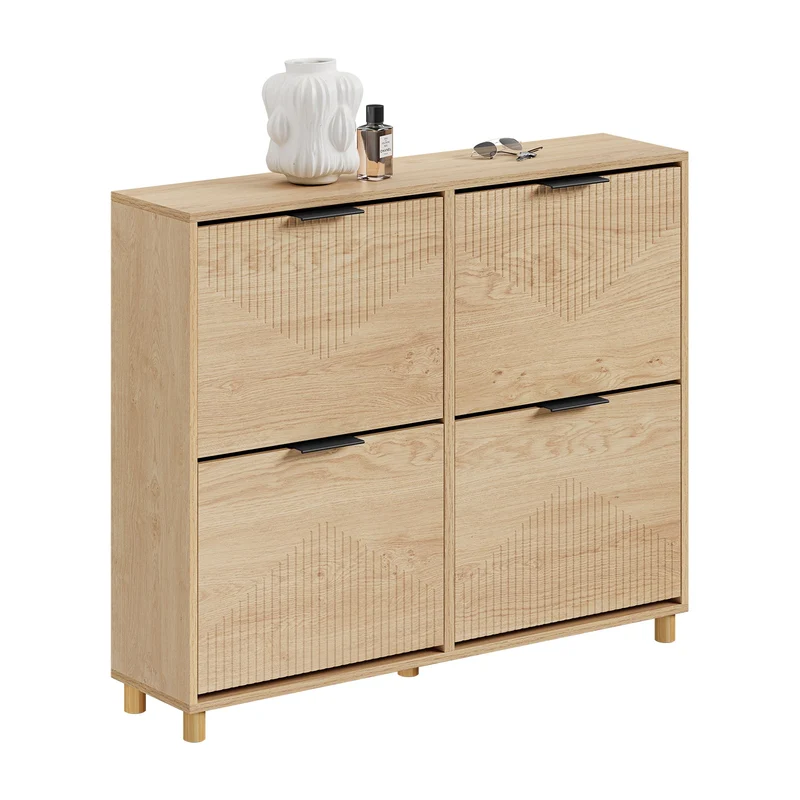 Vorverkauf SoBuy schuhschrank schmal 24cm breit Farbe Holz Maße 100x24x83cm FSR214-N
