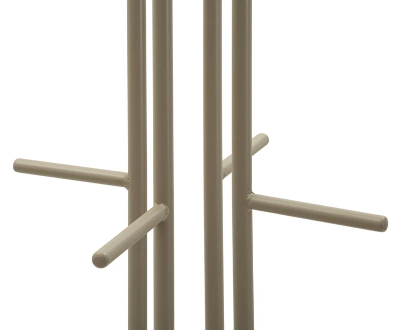 Appendiabiti Saturno Tortora 45x28x178 cm in Metallo Grigio tortora