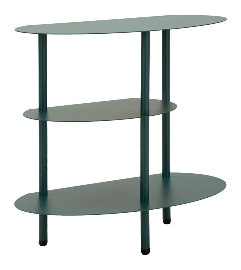 Comodino Saturno Ottanio 49,5x27,5x49,5 cm in Metallo Verde acqua
