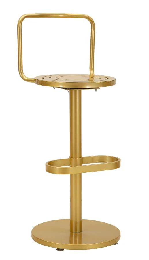 Sgabello Bar Tixy Ø38x94 cm in Metallo Oro
