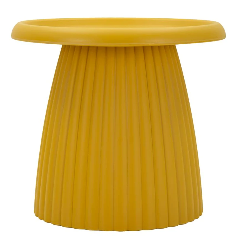 Tavolinetto Geax Senape Ø50x45 cm in Plastica Senape