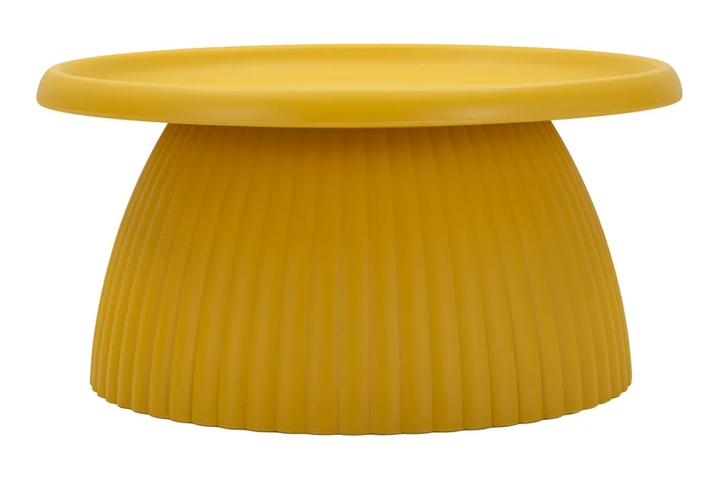 Tavolinetto Geax Senape Ø70x35 cm in Plastica Senape