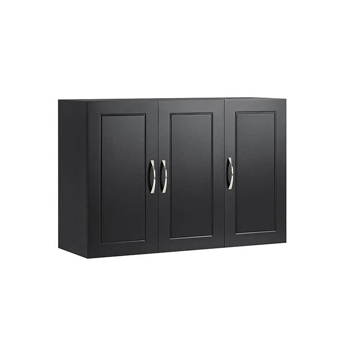 Vorverkauf SoBuy | Hängeschrank mit 2 Türen | Wandschrank | Schwarz | FRG231-L-SCH